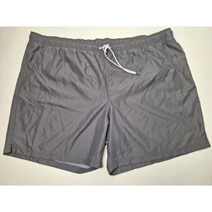 Men's Lands' End Gray Swim Trunks/Board Shorts-Lining, Pockets-4XL/T 54-56 - VGC